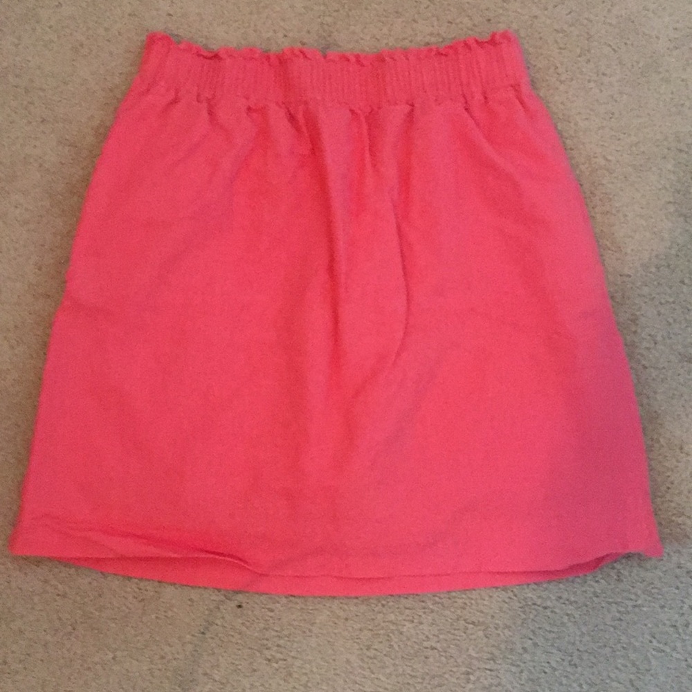 J Crew Pink Linen/Cotton Skirt